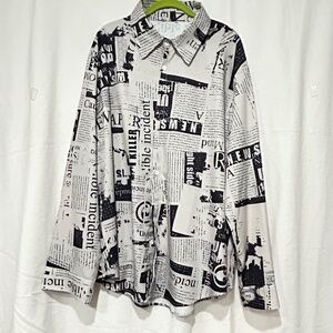 Funky Newsprint Shirt